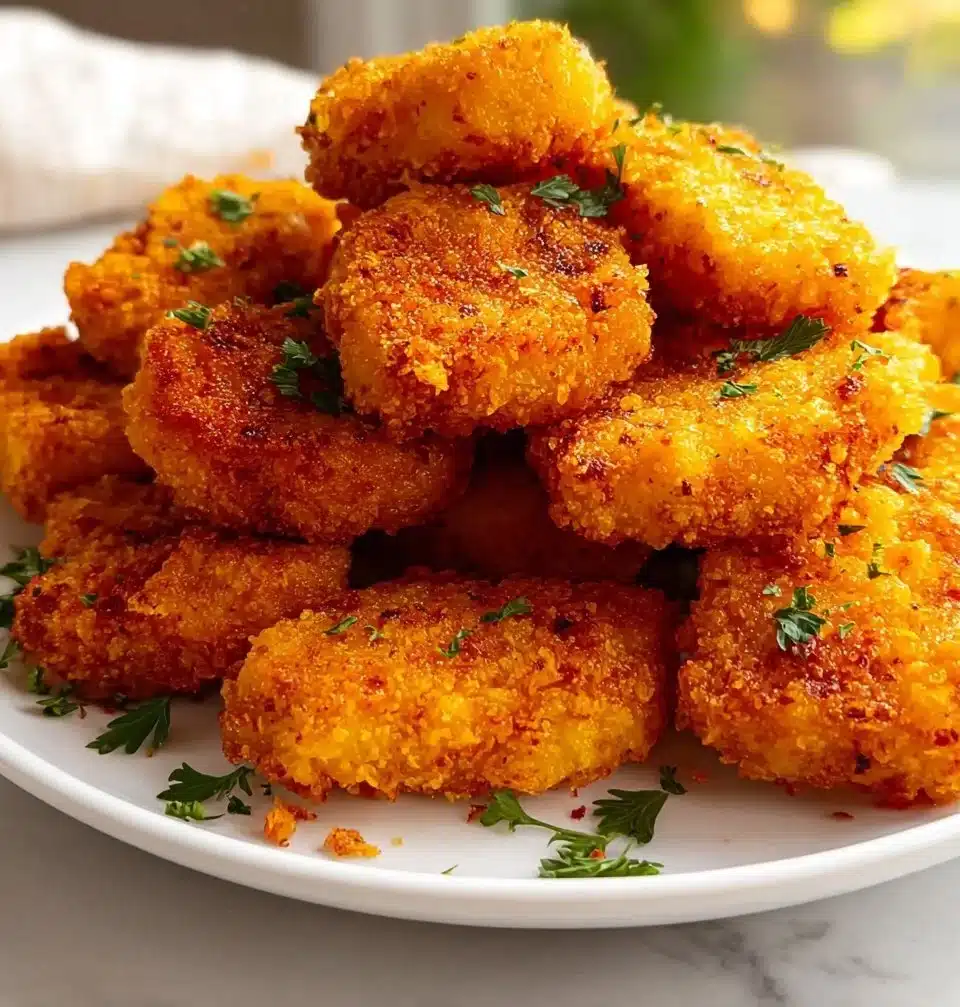 Crispy Chicken Nuggets served with dipping sauce