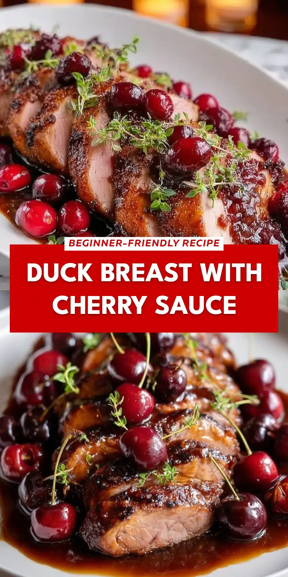 Duck Breast with Cherry Sauce