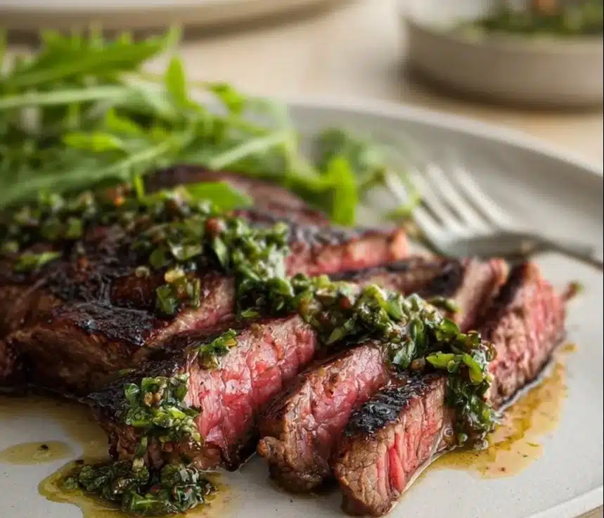 Marinating flank steak with a homemade marinade for delicious flavor