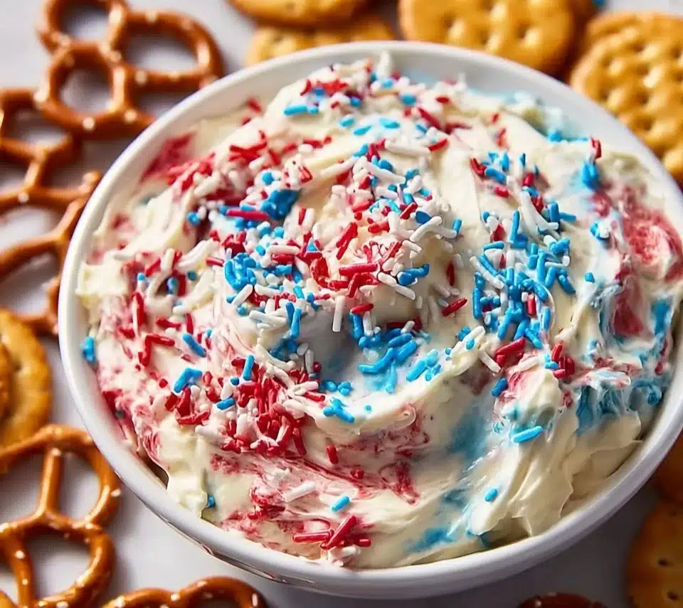 Red, White and Blue Funfetti Dip Recipe