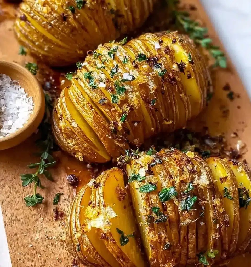 Garlic Butter Hasselback Potatoes