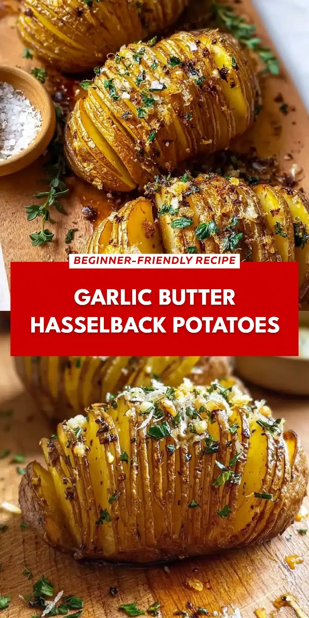 Garlic Butter Hasselback Potatoes
