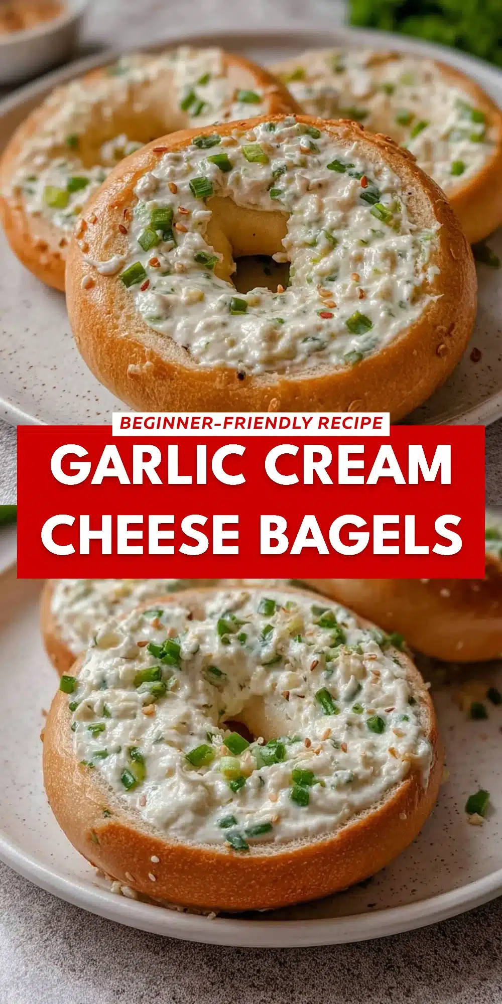 Garlic Cream Cheese Bagels