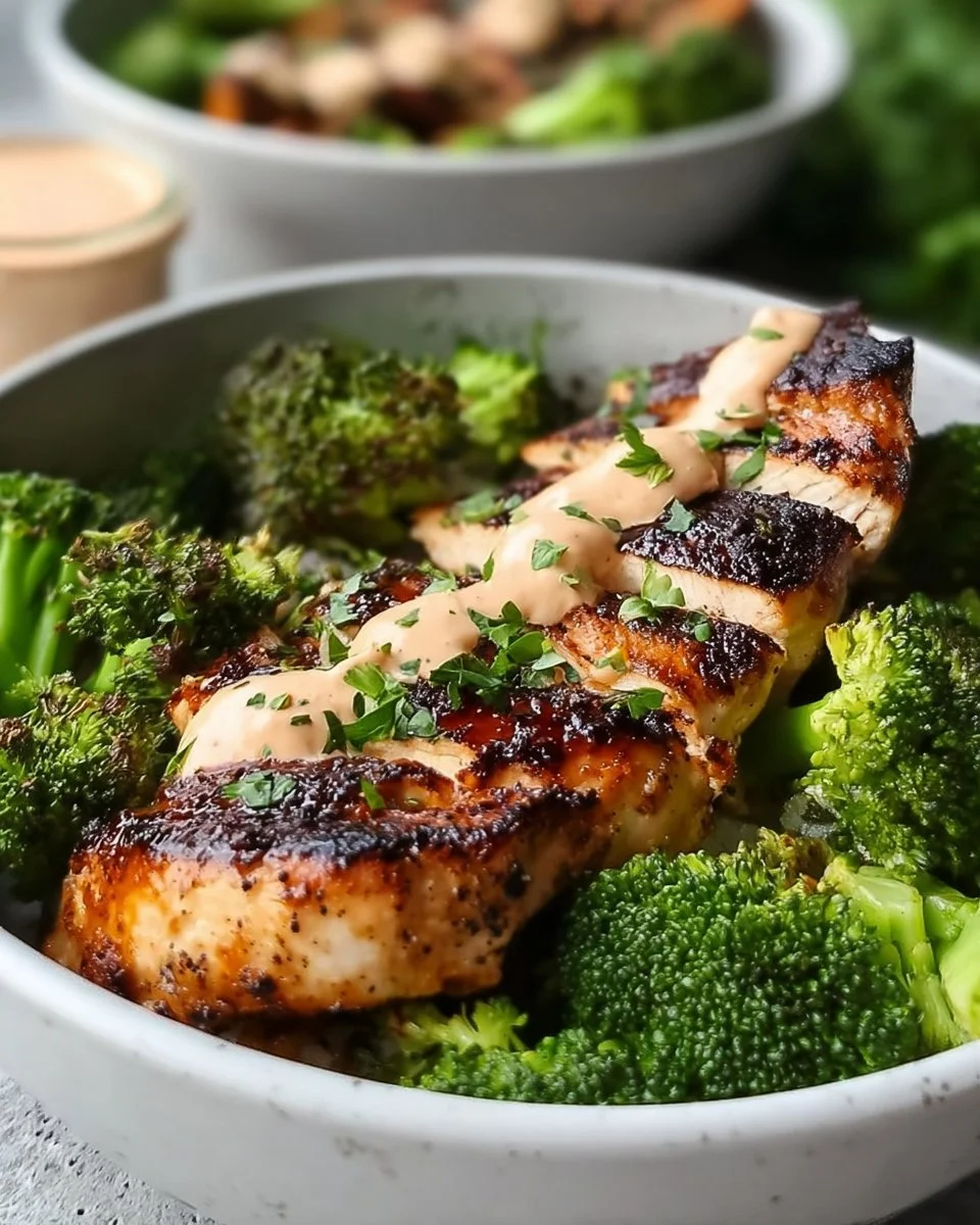 Grilled Chicken and Broccoli Bowl