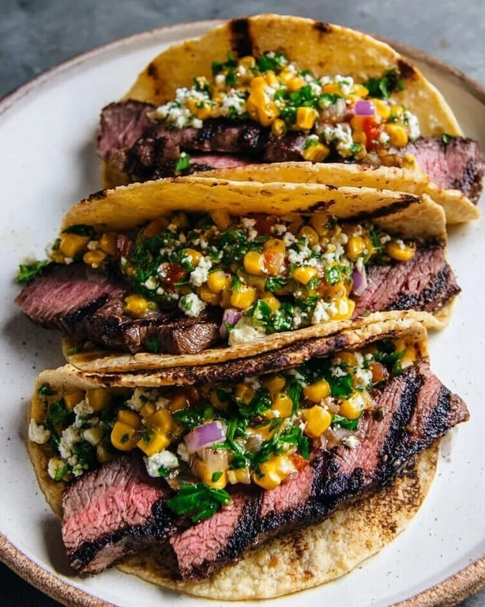 Grilled Steak Corn Tacos