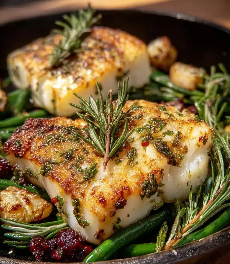 Pan-Seared Halibut with Lemon Garlic Butter