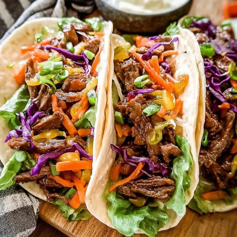 Korean BBQ Beef Tacos