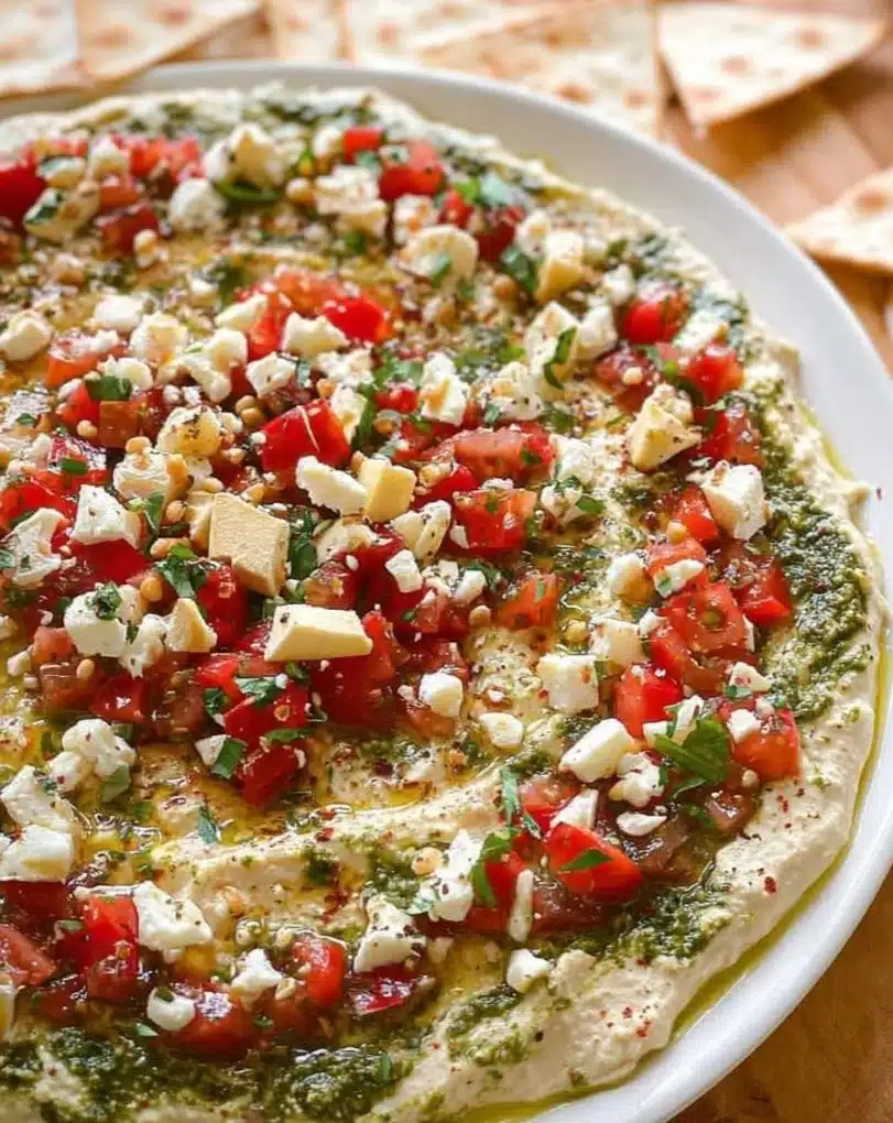 Layered Pesto Appetizer Dip