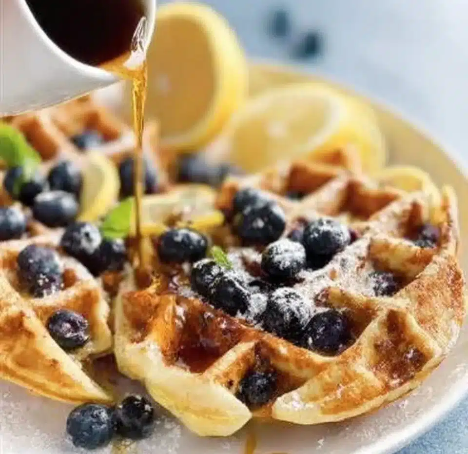 Lemon Blueberry Waffles