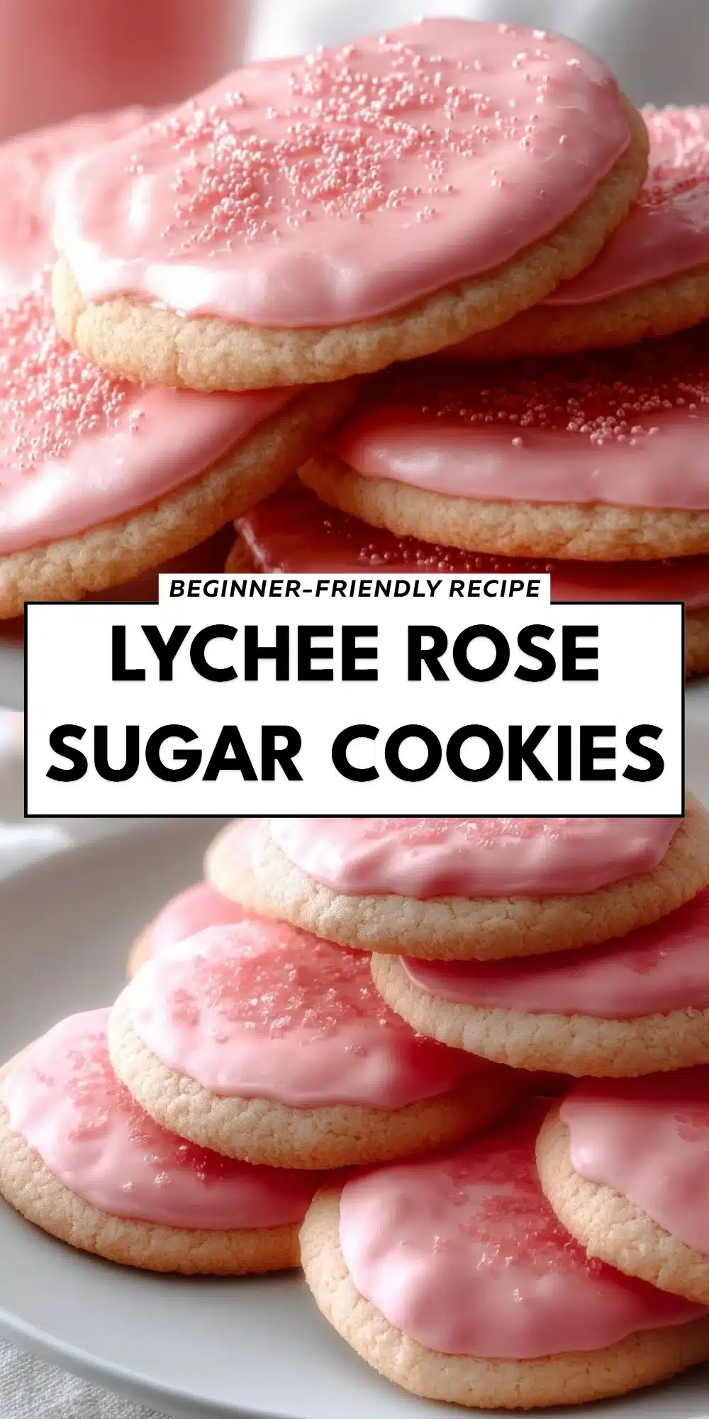 Lychee Rose Sugar Cookies