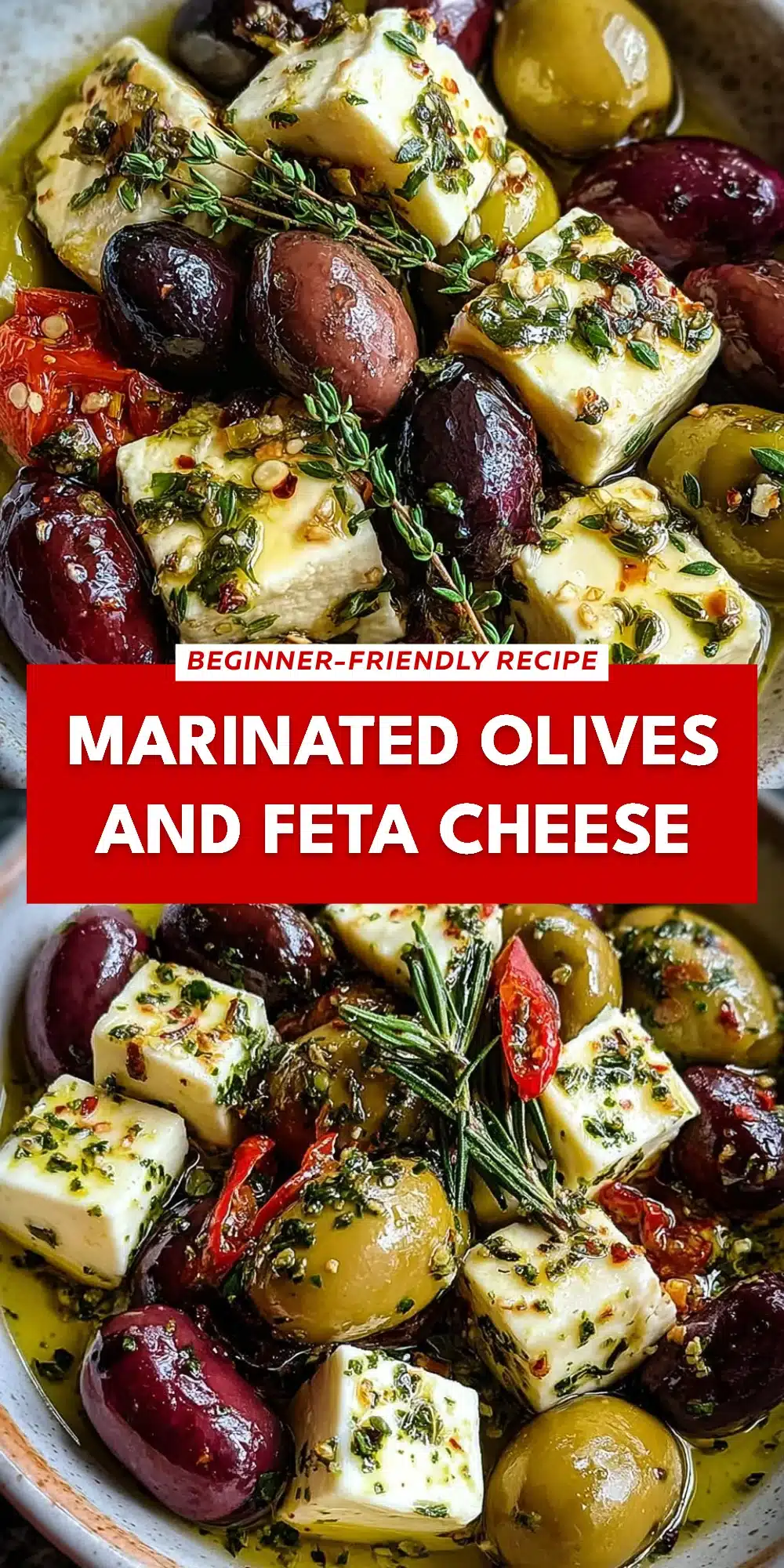 Marinated Olives and Feta Cheese