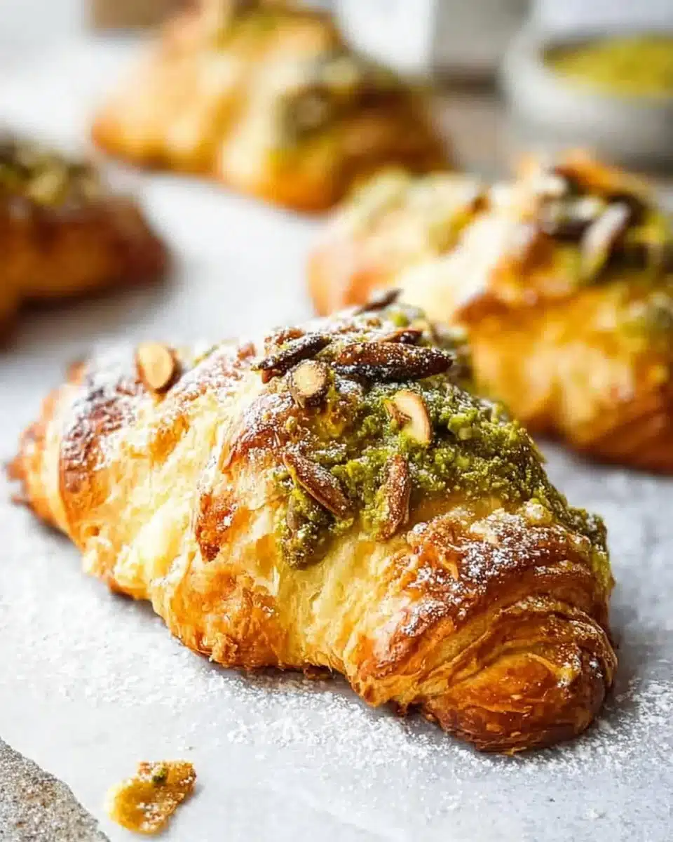 Warm & Familiar Matcha Almond Croissants