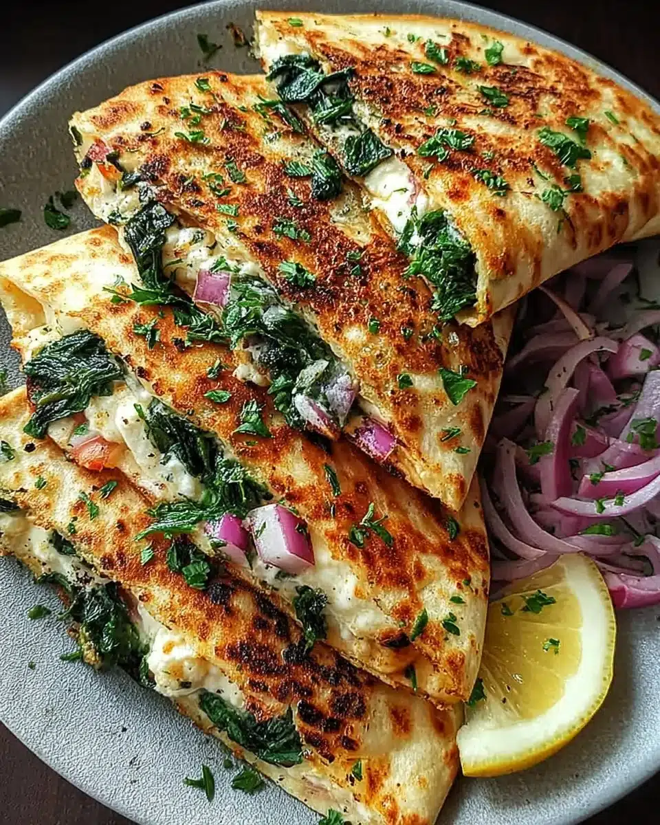 Easy Mediterranean Quesadilla