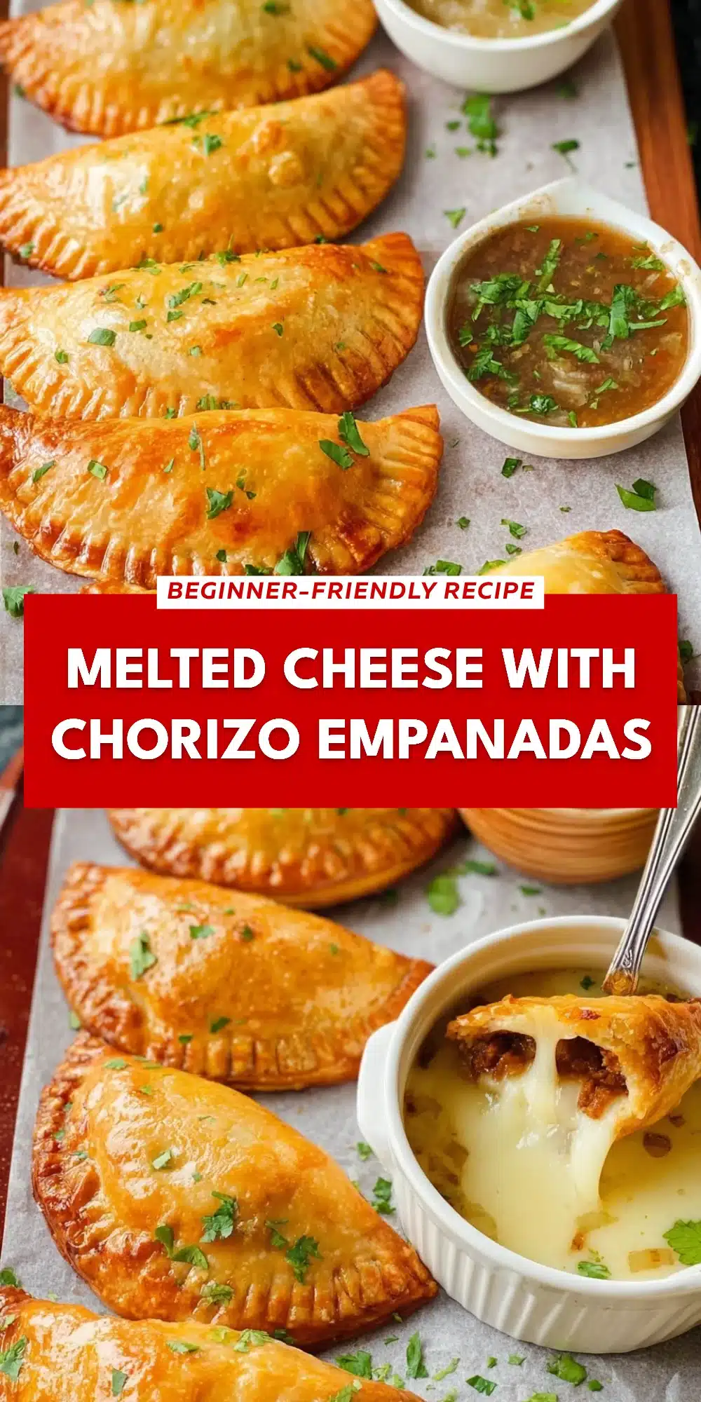 Melted Cheese with Chorizo Empanadas