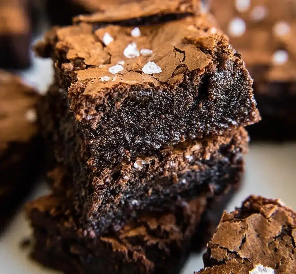 Delicious Mexican brownies topped with chocolate and spices on a plate