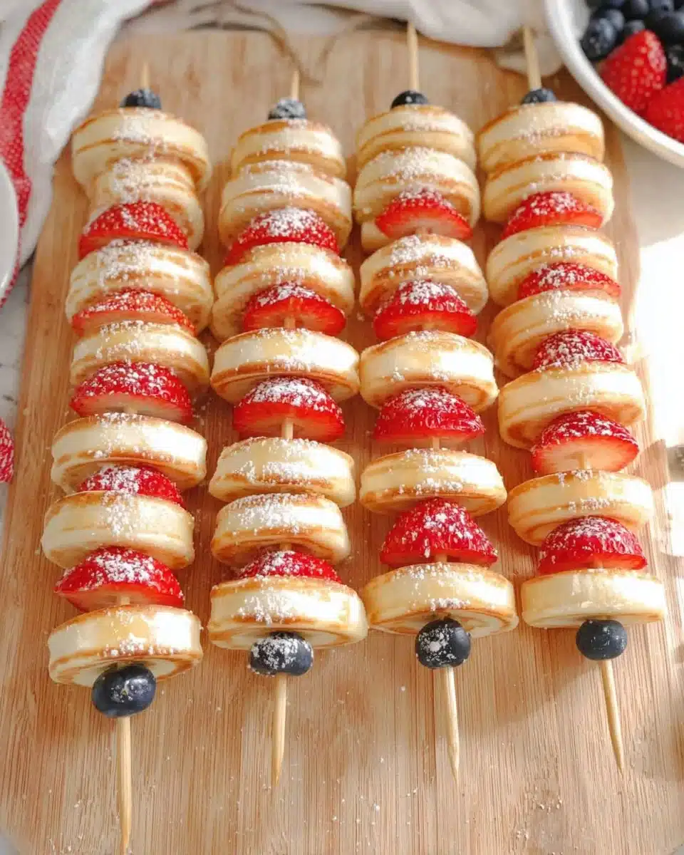 Easy Mini Pancake Skewers