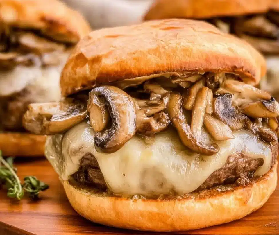 Mushroom and Swiss Burger