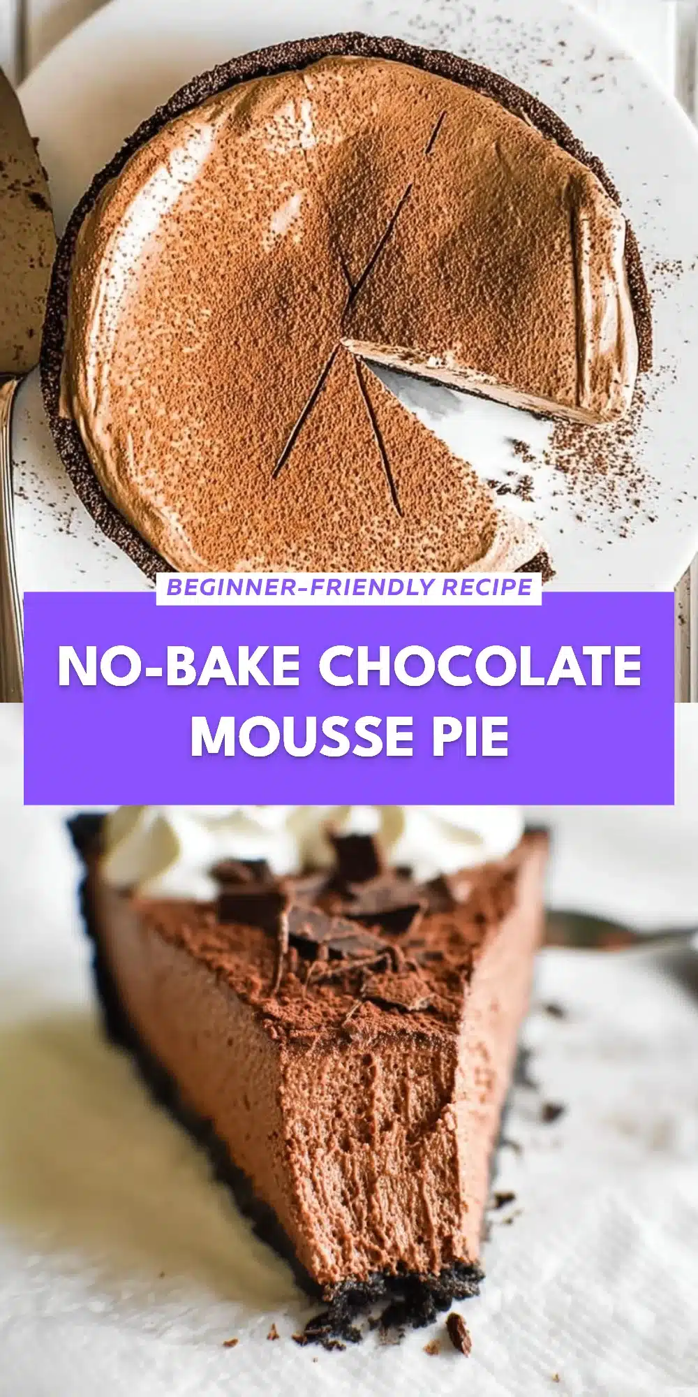 No-Bake Chocolate Mousse Pie