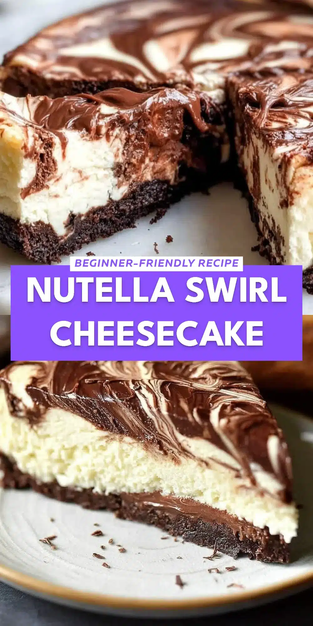 Nutella Swirl Cheesecake