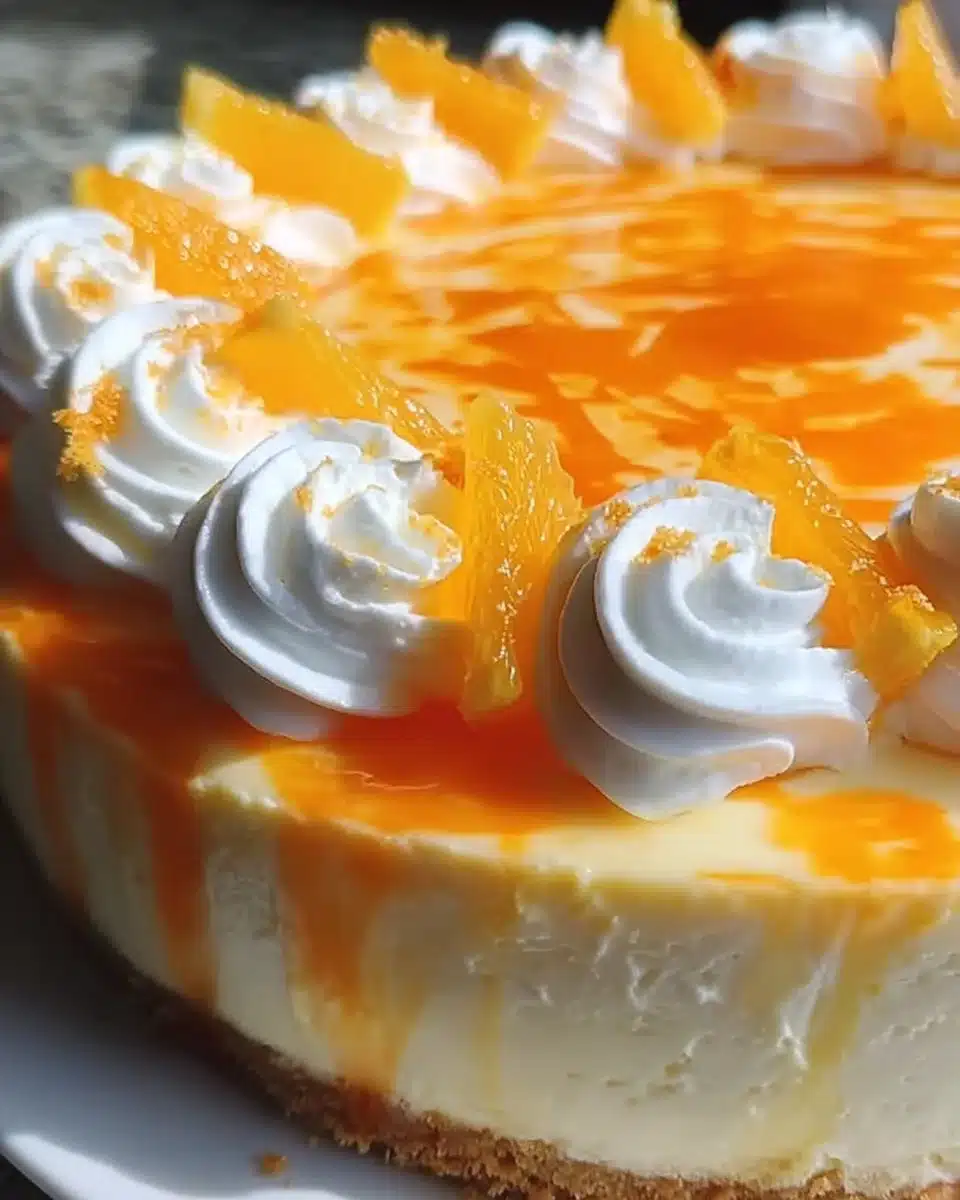 No-Bake Orange Creamsicle Cheesecake