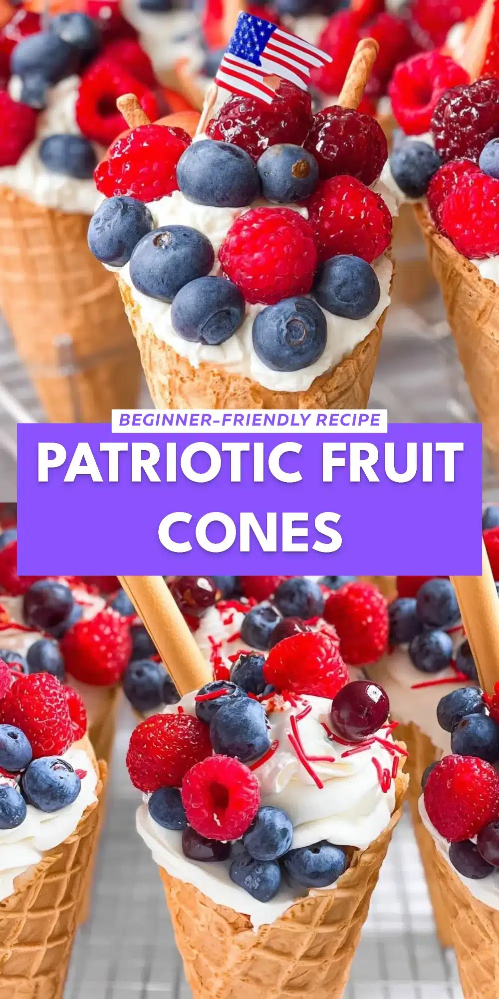 Patriotic Fruit Cones