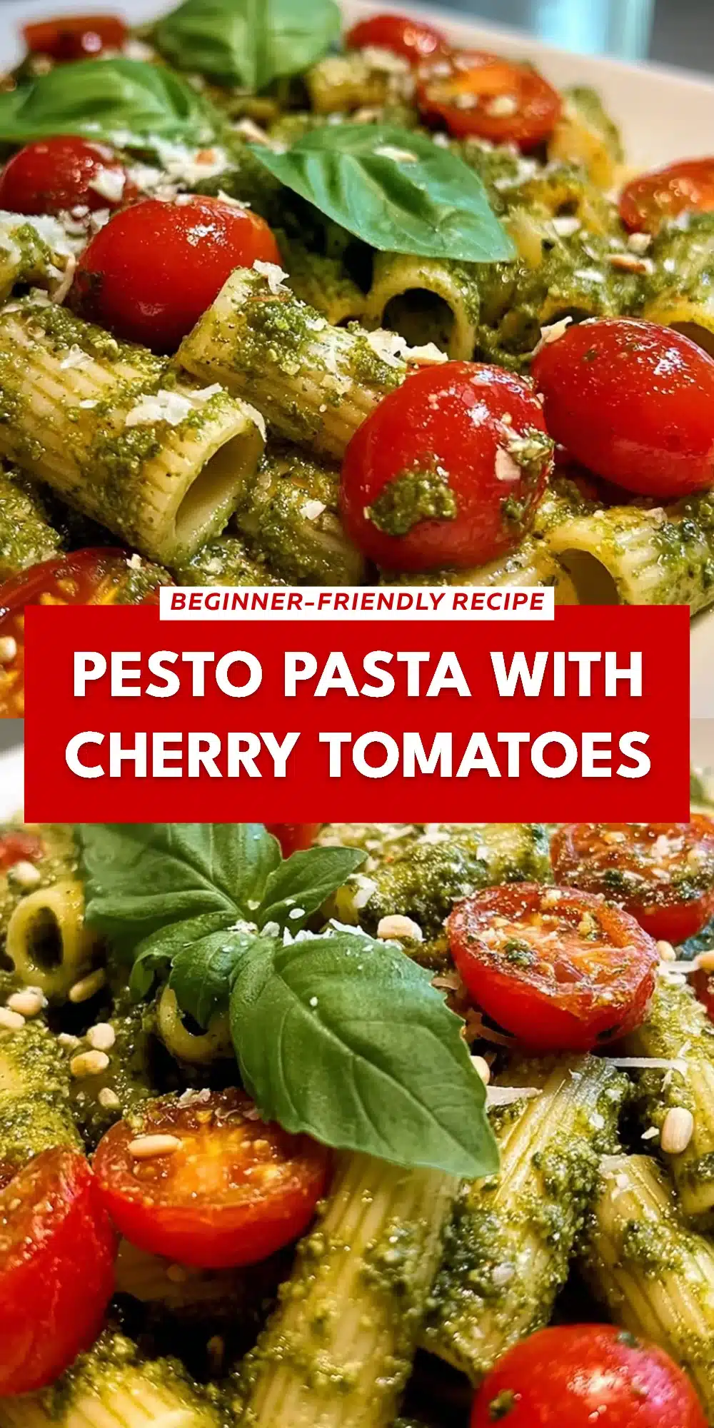 Pesto Pasta with Cherry Tomatoes