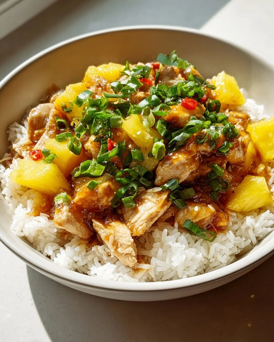 Pineapple Chicken Rice Bowl