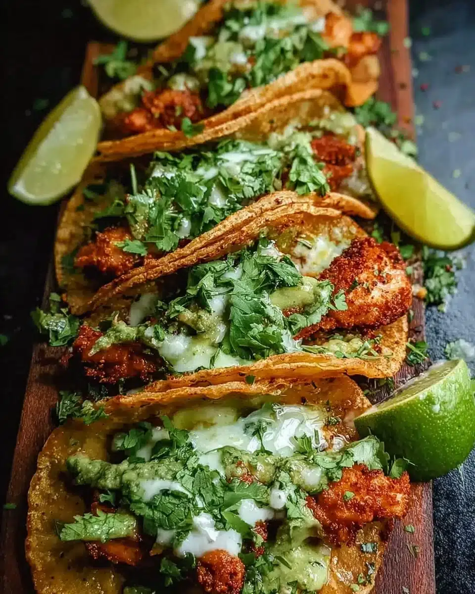 Crispy Poblano Chicken Tacos