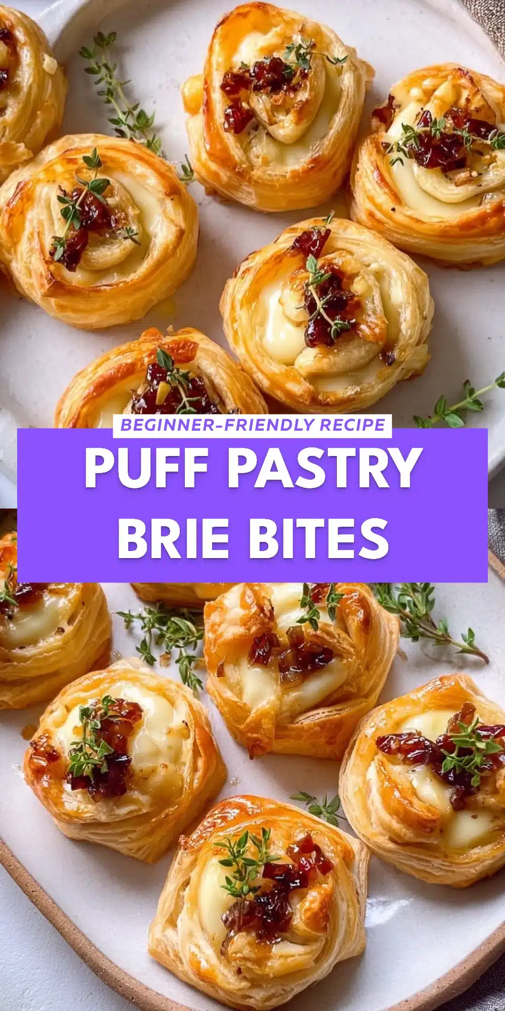Puff Pastry Brie Bites