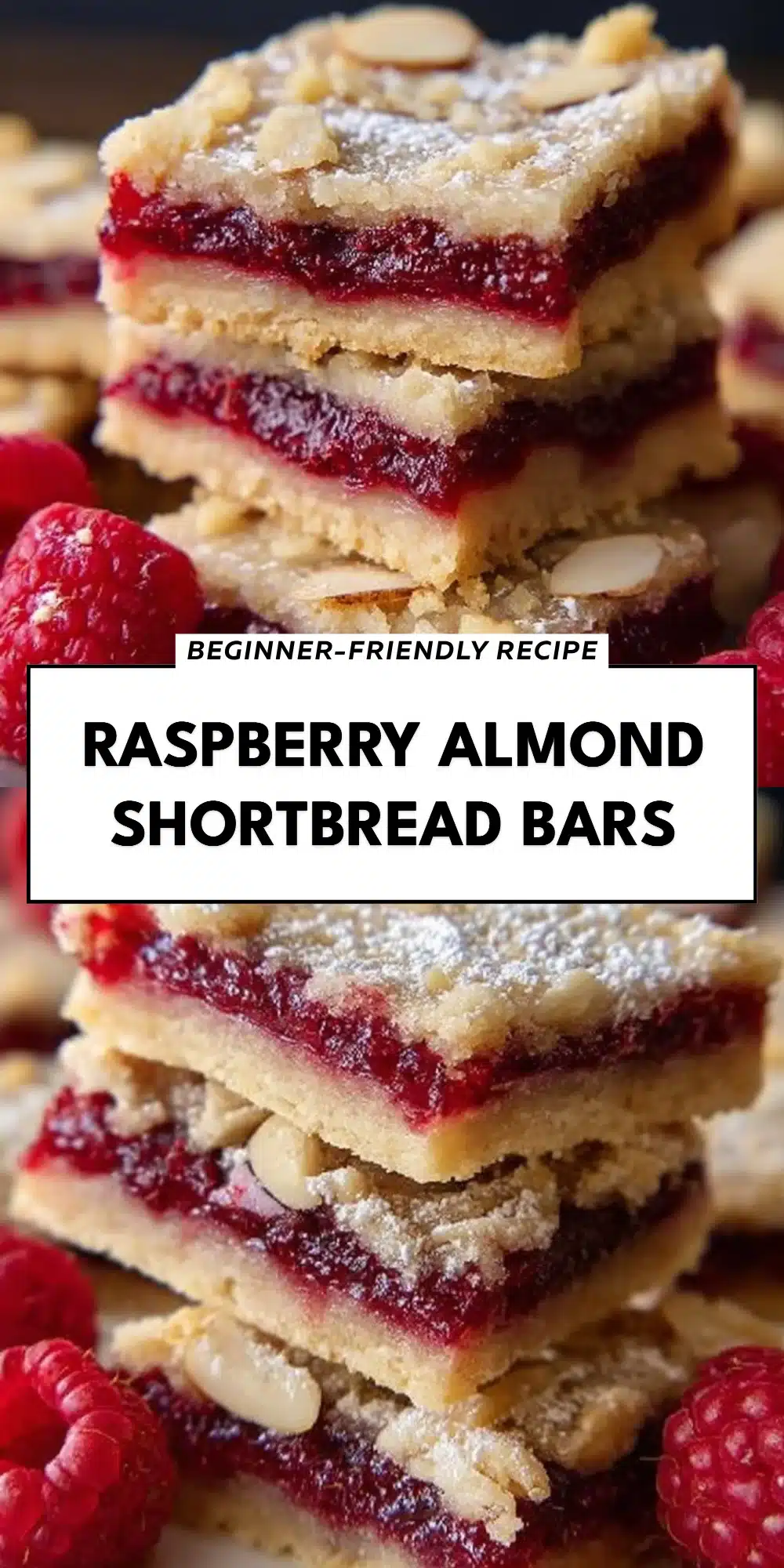 Raspberry Almond Shortbread Bars