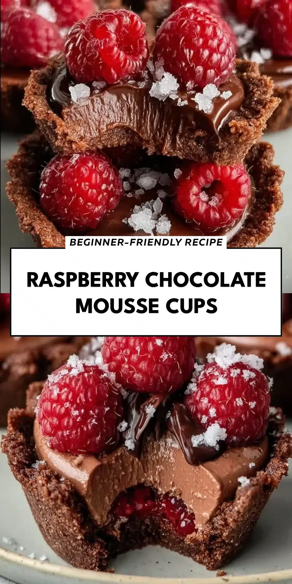 Raspberry Chocolate Mousse Cups