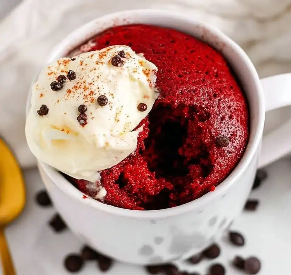 Red Velvet Mug Cake Ready in 5 Minutes