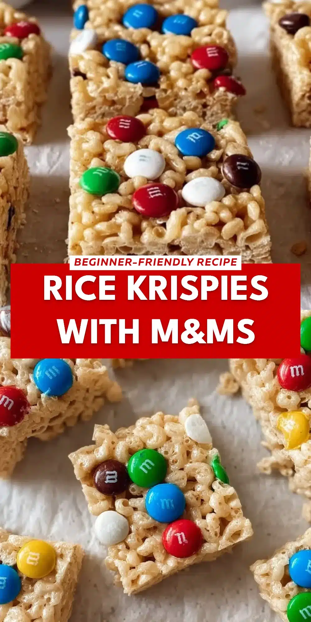 Rice Krispies with M&Ms