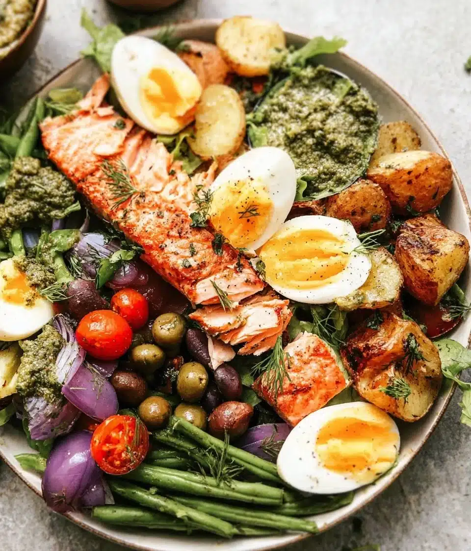 Roasted Salmon Nicoise Salad