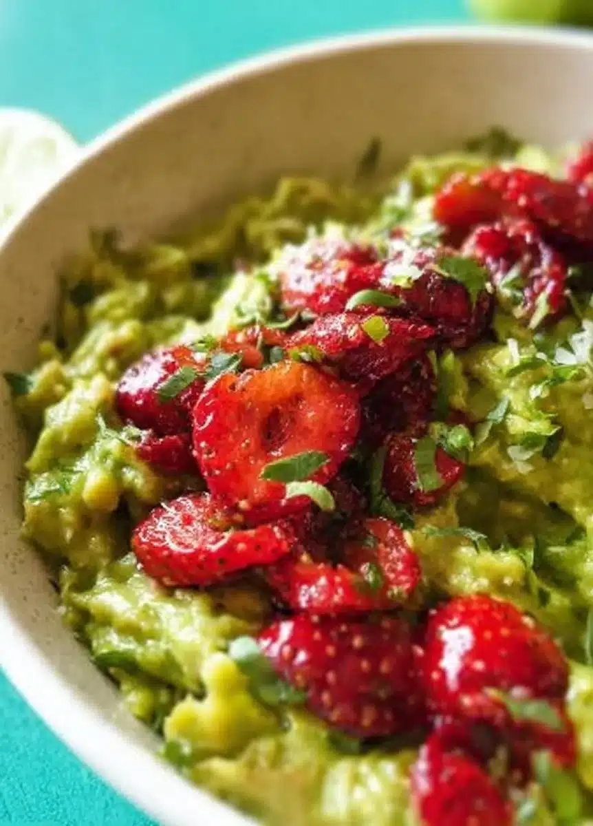 Roasted Strawberry Guacamole