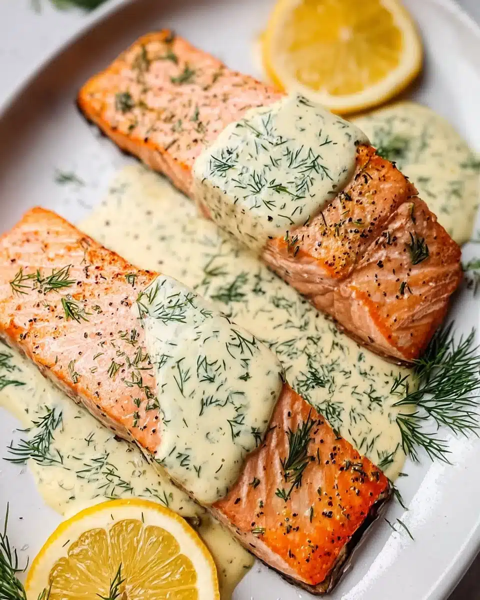 Salmon With Lemon Dill Sauce
