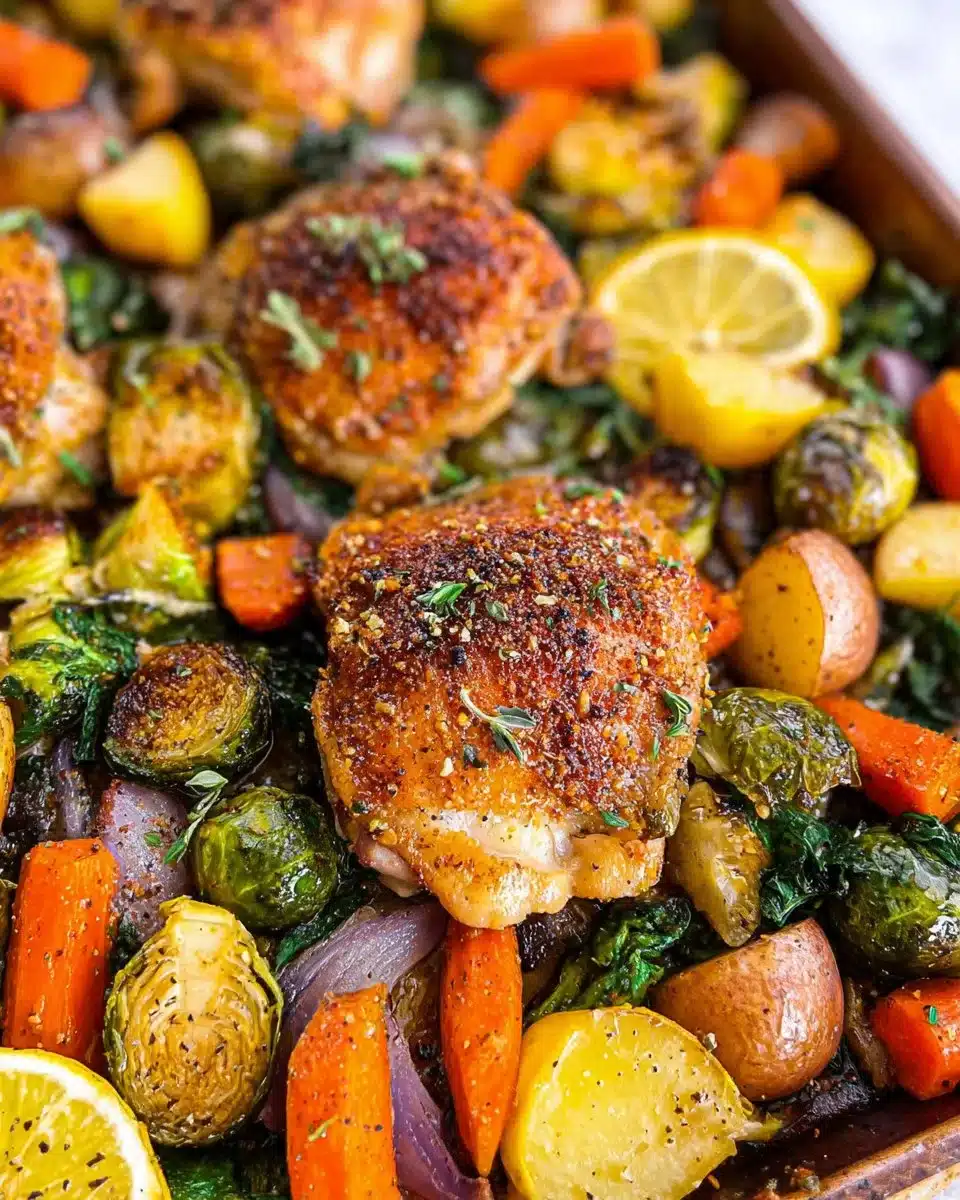 Sheet Pan Chicken Thighs and Vegetables
