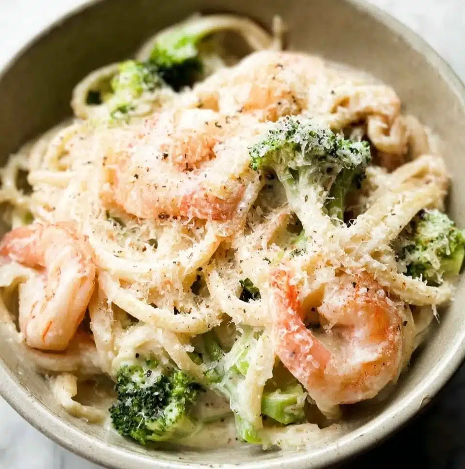 Easy Creamy Shrimp Broccoli Pasta