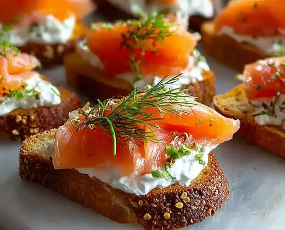 Easy Smoked Salmon Crostini