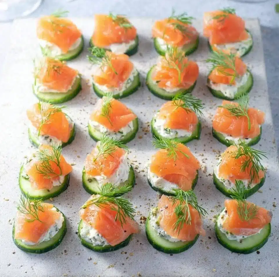 Smoked Salmon Cucumber Bites