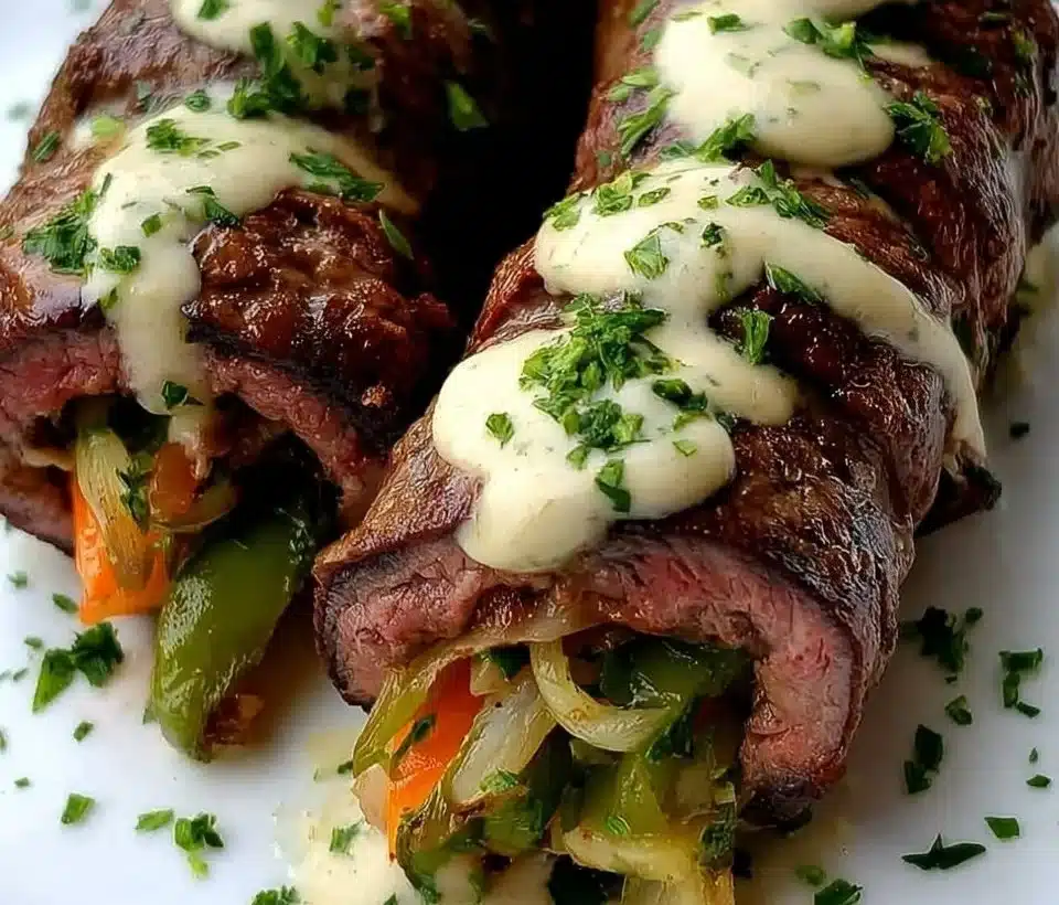 Spicy Hatch Green Chile Steak Roll Ups