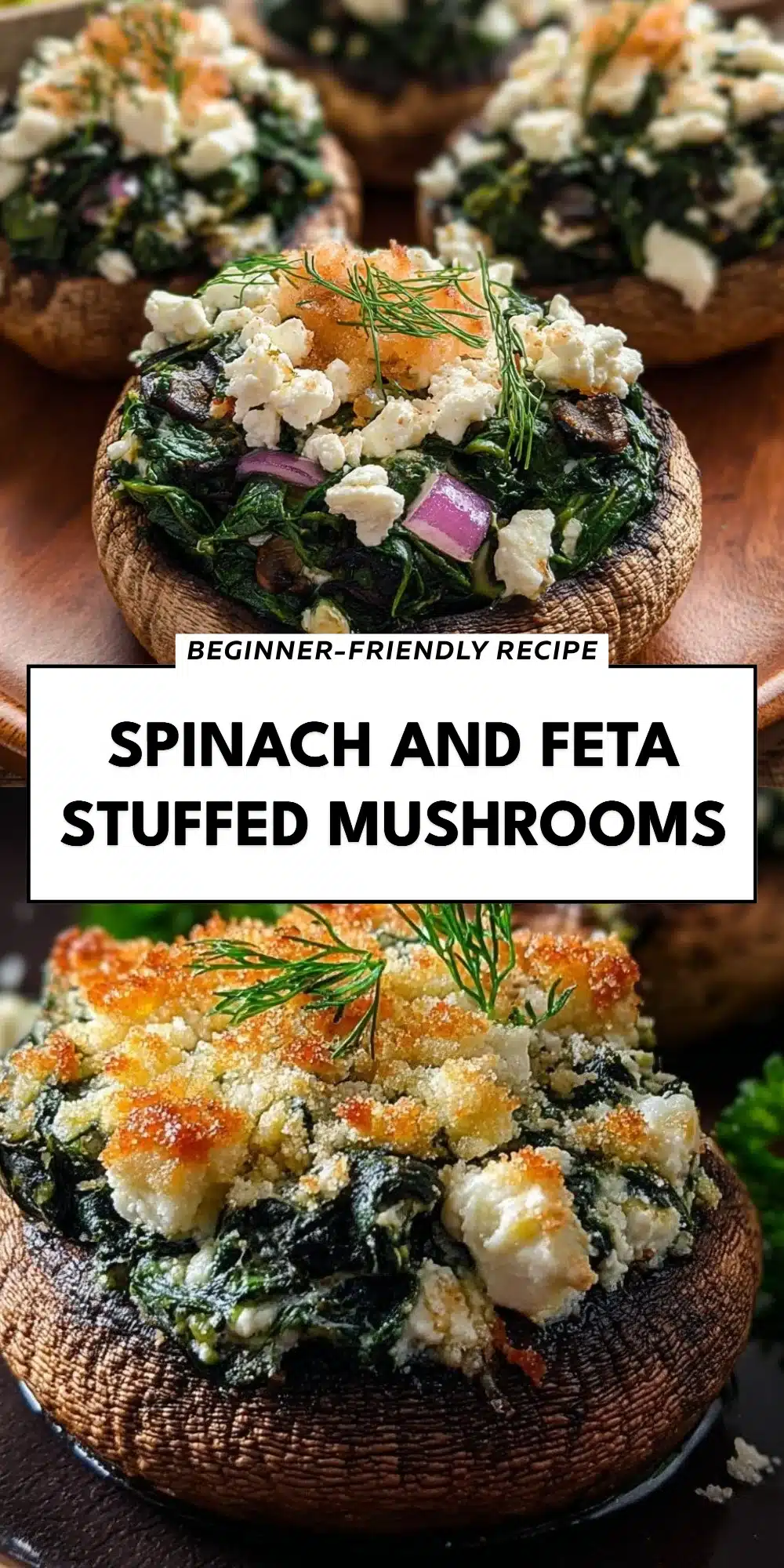 Spinach and Feta Stuffed Mushrooms