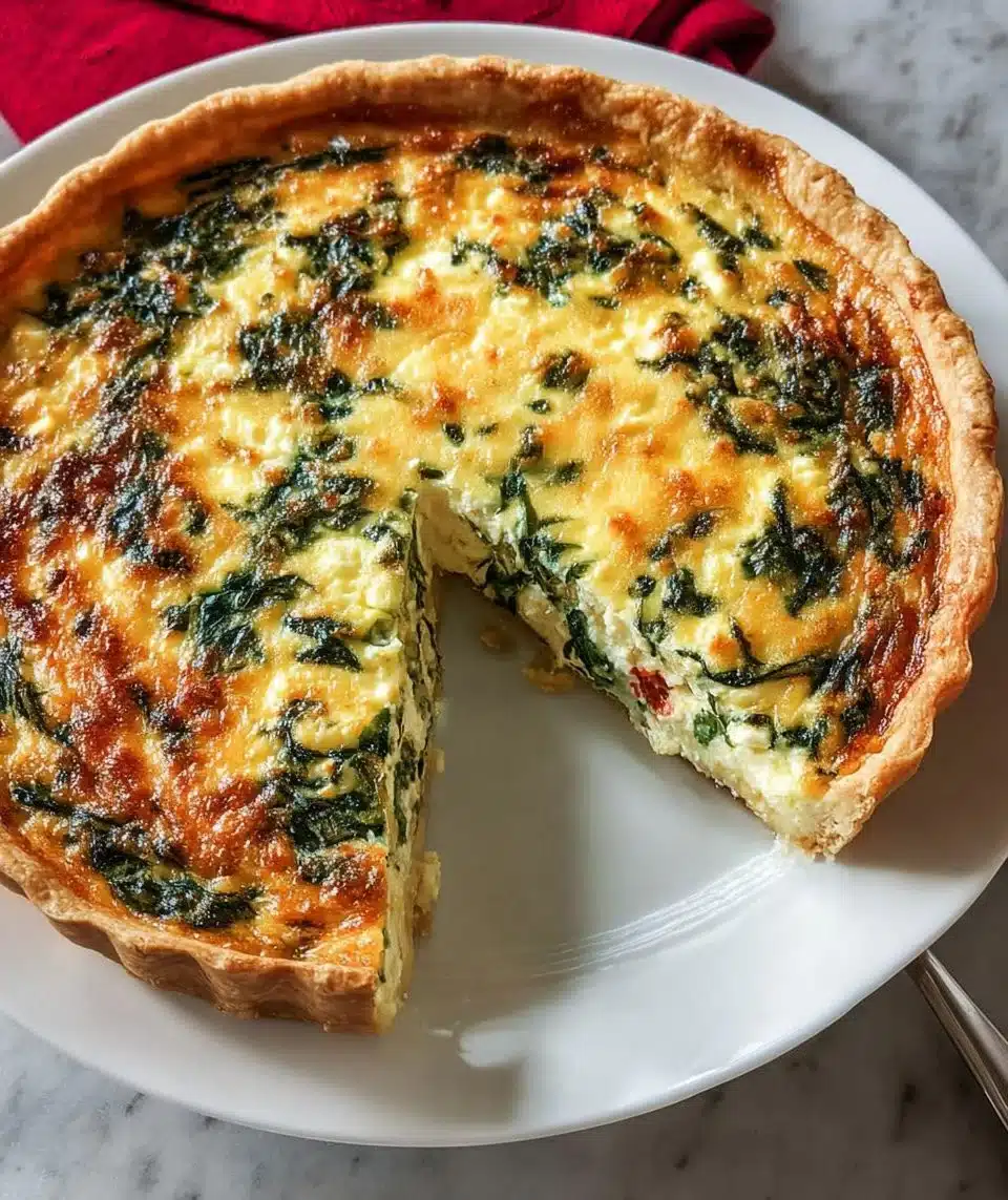 Delicious Spinach Feta Quiche