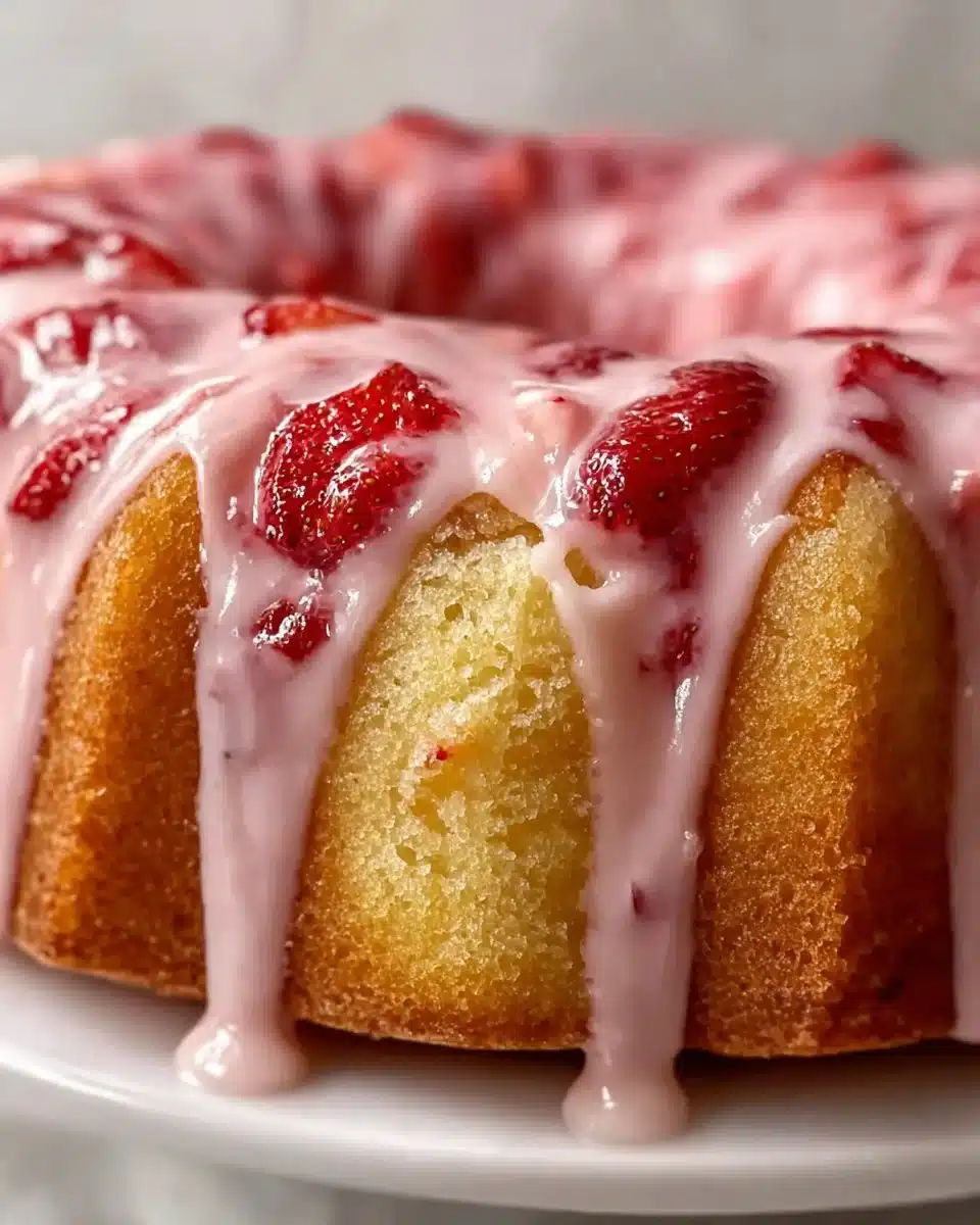 Strawberry Cream Cheese Pound Cake