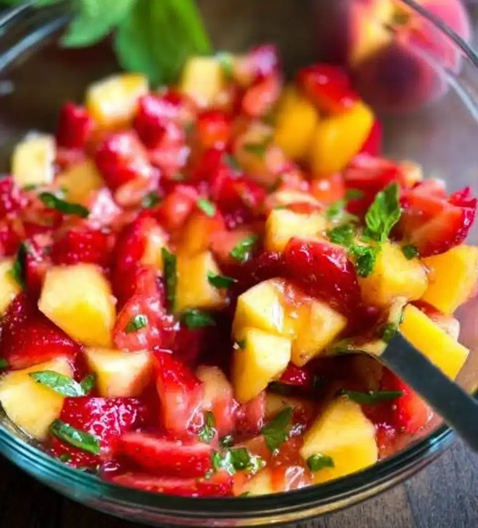 Strawberry Peach Fruit Salad Salsa
