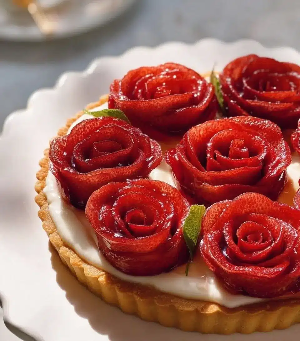Strawberry Rose Tart
