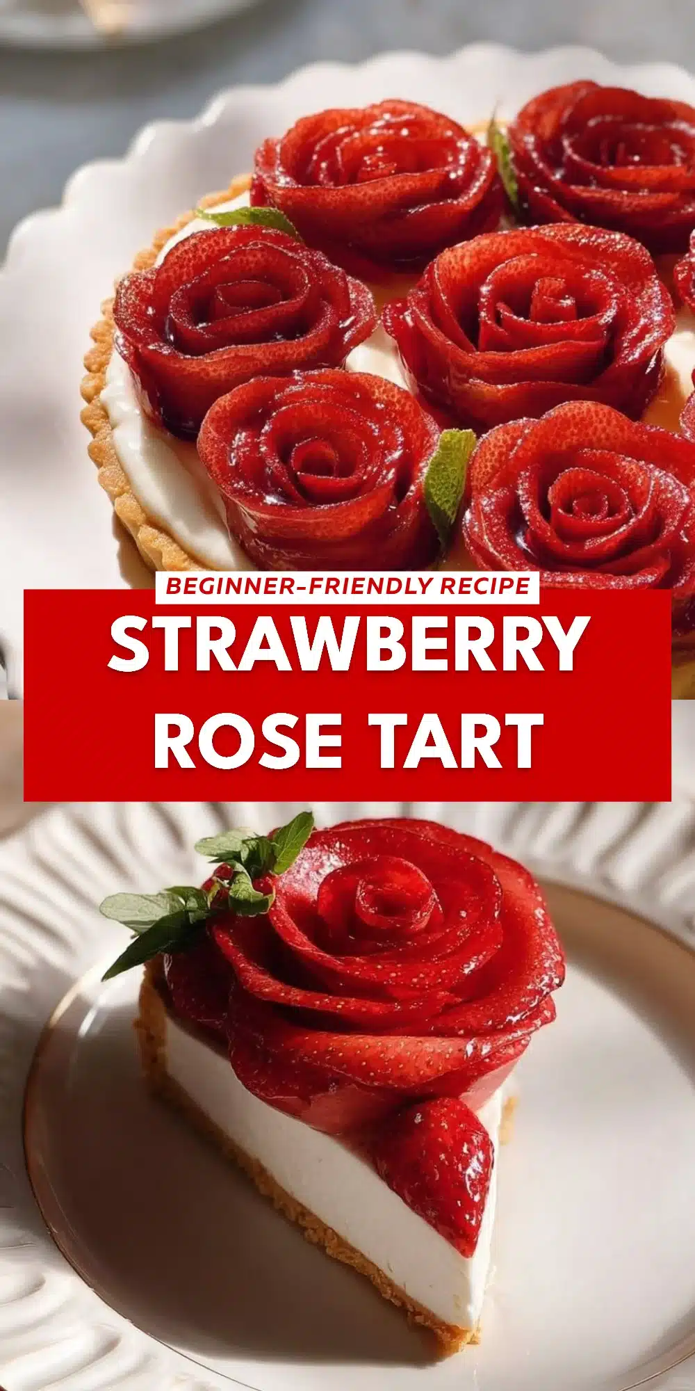 Strawberry Rose Tart