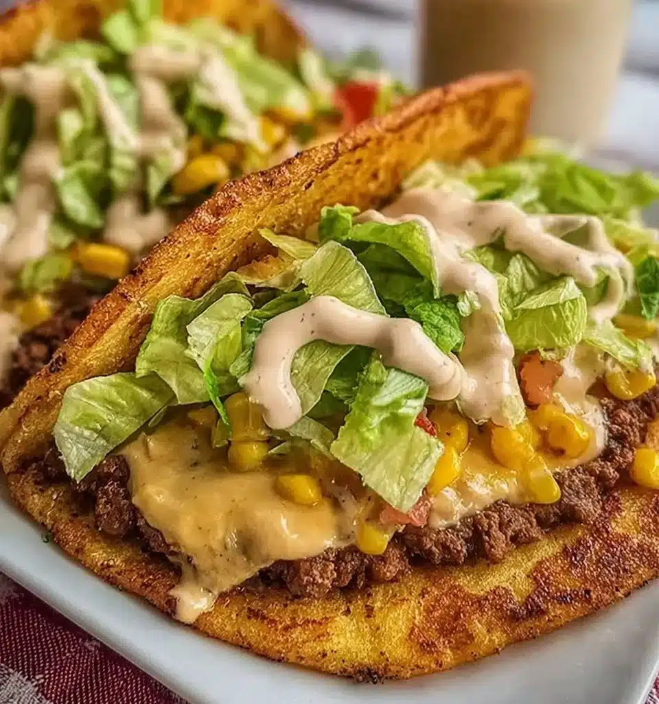 Street Corn Smash Burger Tacos