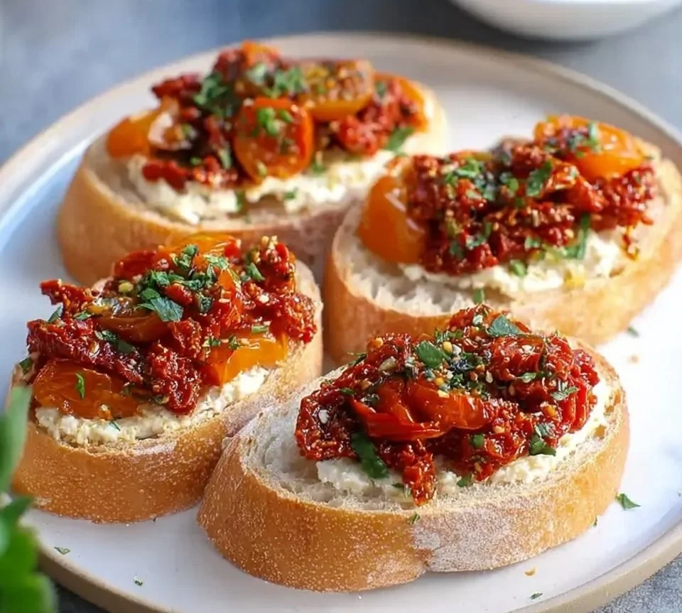 Crispy Sun-Dried Tomato Bruschetta