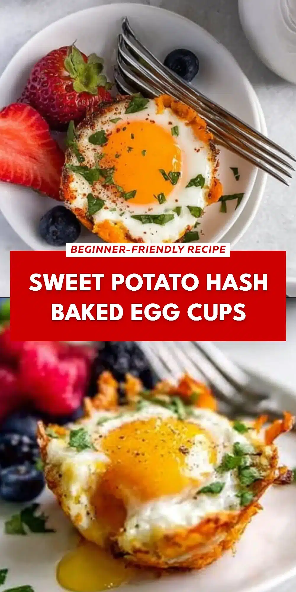 Sweet Potato Hash Baked Egg Cups